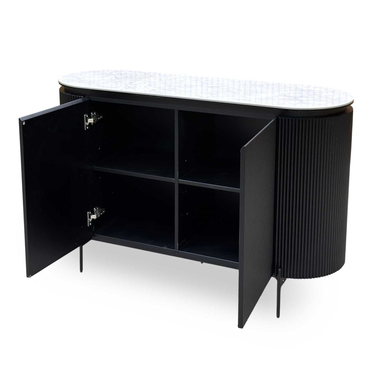 'Crete' White Ceramic Top 2 Door Sideboard
