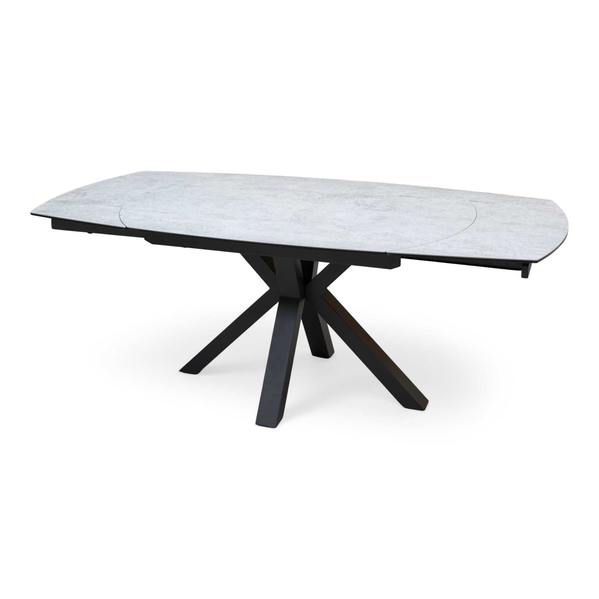 'Raul' Silver Ceramic Top 130cm Swivel Extending Dining Table
