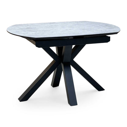 'Raul' Silver Ceramic Top 120cm Swivel Extending Dining Table
