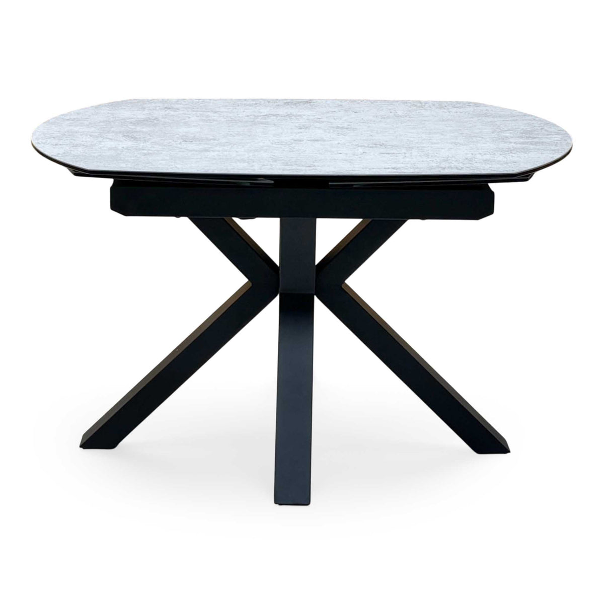 'Raul' Silver Ceramic Top 120cm Swivel Extending Dining Table