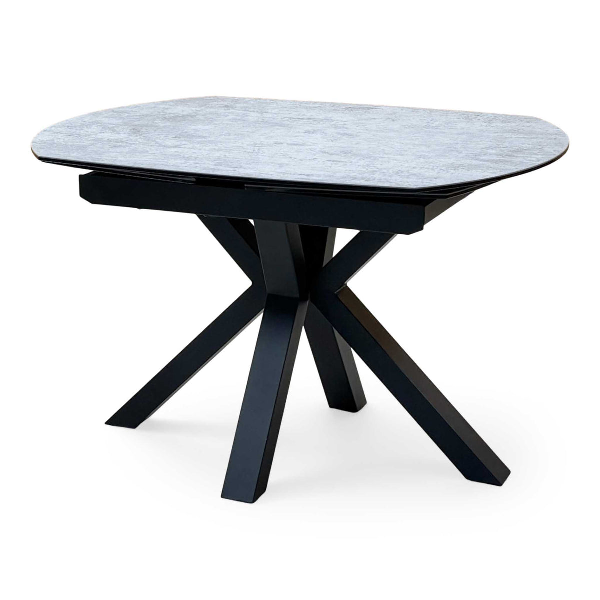 'Raul' Silver Ceramic Top 120cm Swivel Extending Dining Table