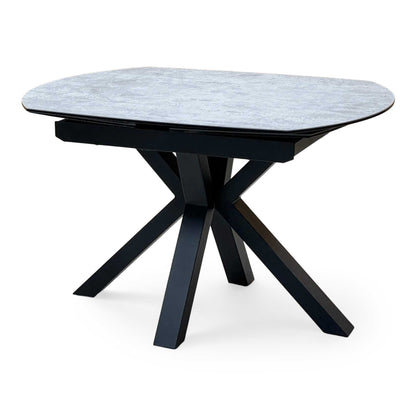 'Raul' Silver Ceramic Top 120cm Swivel Extending Dining Table