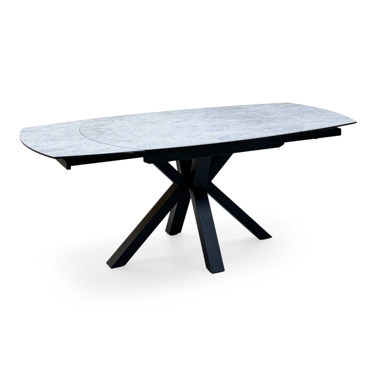 'Raul' Silver Ceramic Top 120cm Swivel Extending Dining Table
