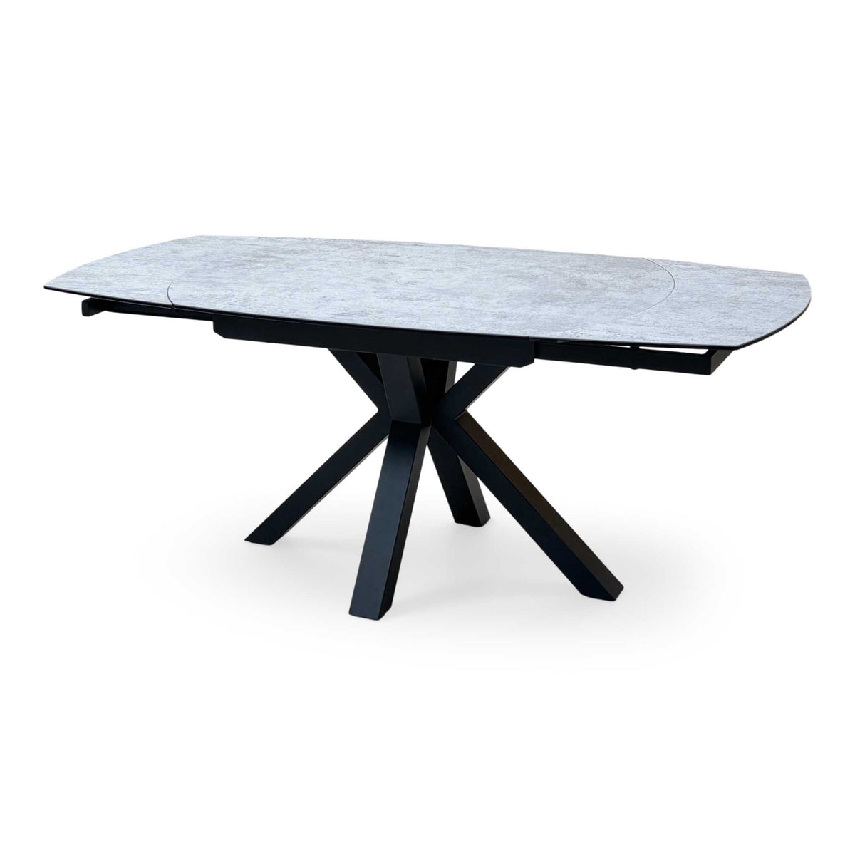 'Raul' Silver Ceramic Top 120cm Swivel Extending Dining Table