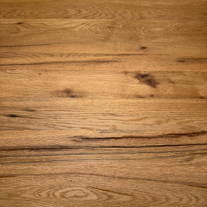 Bodahl 'Njord' 1 Oil Solid Oak Raw Edge 140cm Dining Table with Metal Star Base