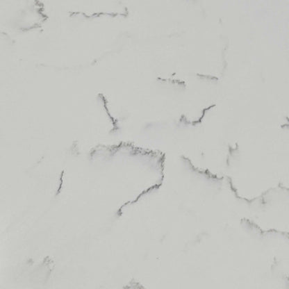 'Helsinki' Bianco Miami Quartz White Real Marble Top 160cm Oval Dining Table