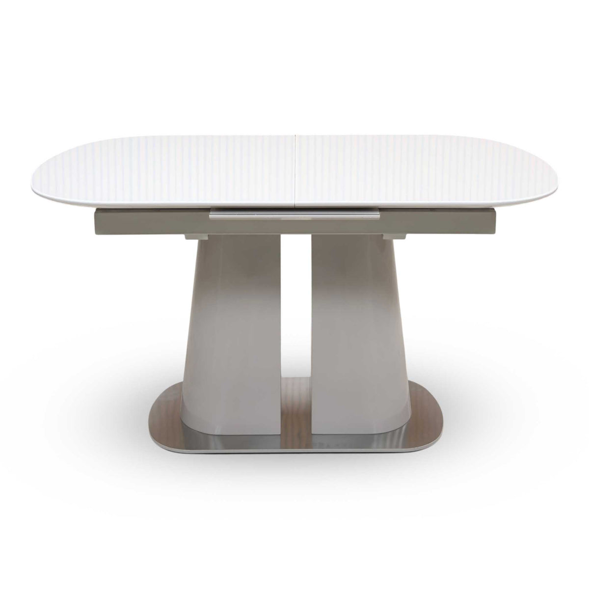 'Cashmere' 140cm Tempered Glass Pop-Up Extending Dining Table