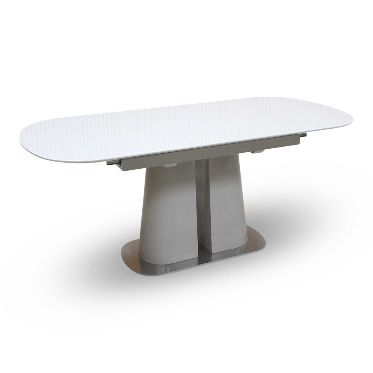 'Cashmere' 140cm Tempered Glass Pop-Up Extending Dining Table
