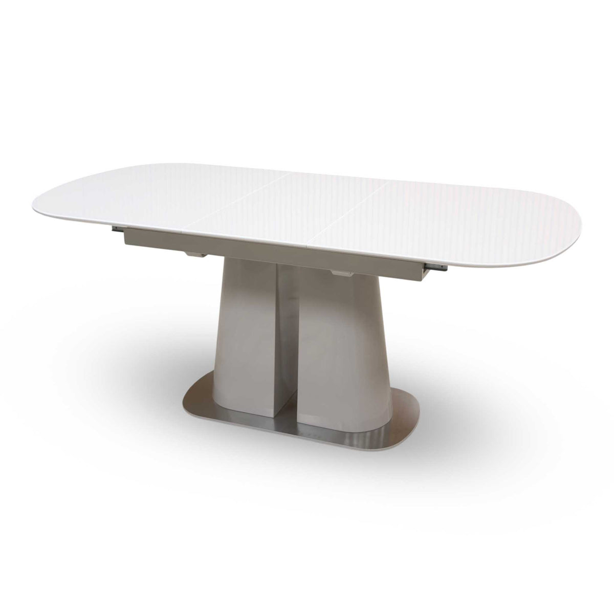 'Cashmere' 140cm Tempered Glass Pop-Up Extending Dining Table