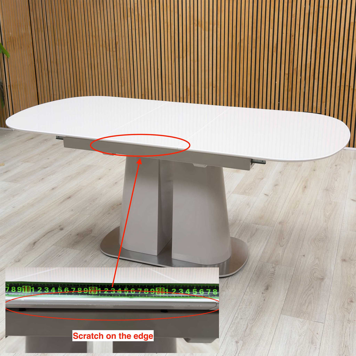'Cashmere' 140cm Tempered Glass Pop-Up Extending Dining Table