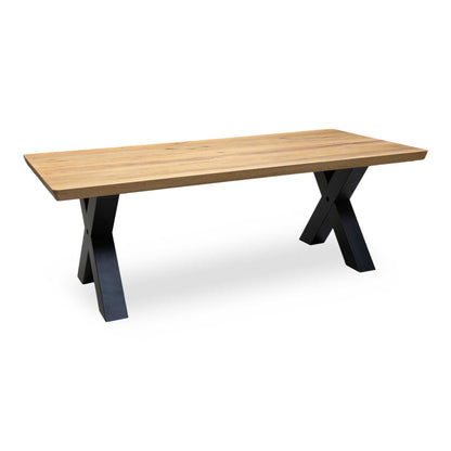 Bodahl 'Athena' 1 Oil Solid Oak Soft Edge 220cm Dining Table with X Leg