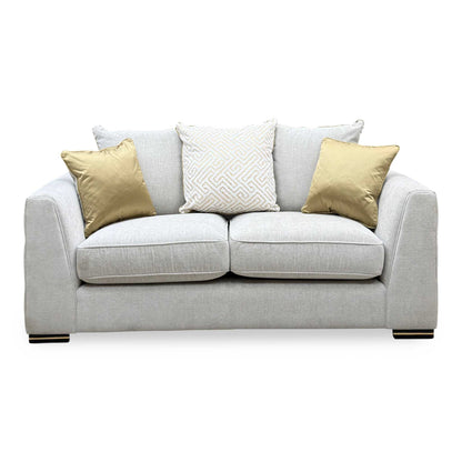 'Belissimo' Mirage Pebble Cp Beige Fabric 2 Seater Scatter Back Sofa