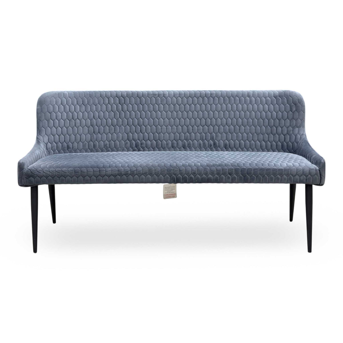 'Sapporo' Granite Grey Velvet Fabric Dining Bench