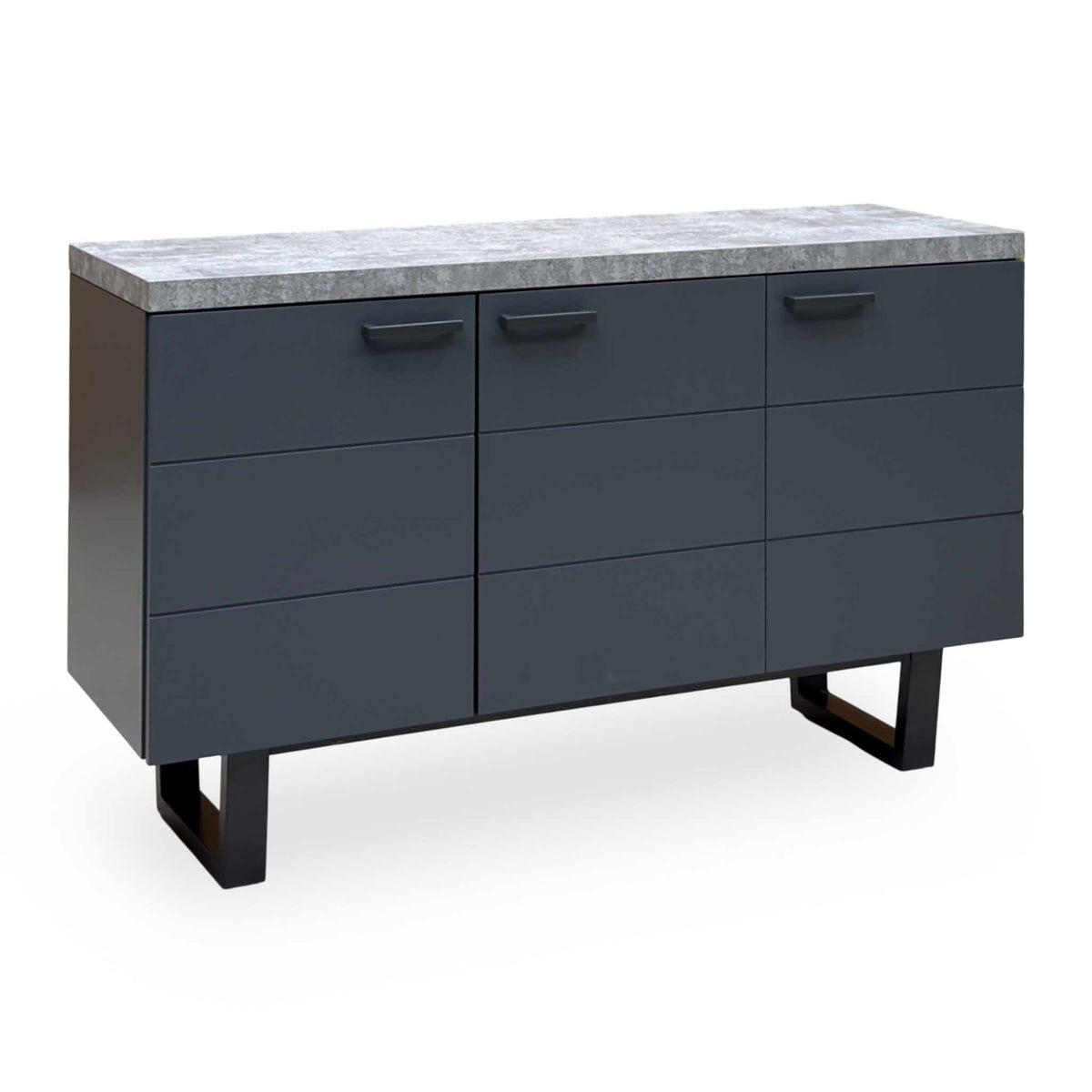‘Moon’ Grey concrete Effect 3 Door Sideboard