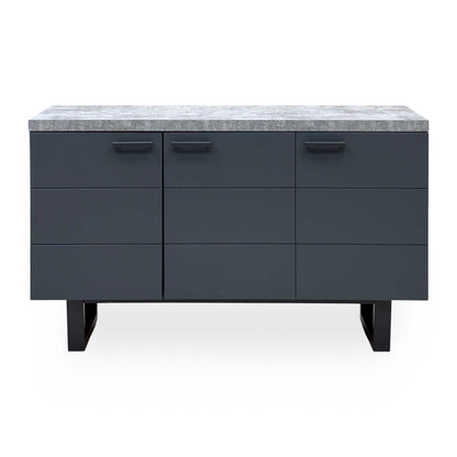 ‘Moon’ Grey concrete Effect 3 Door Sideboard
