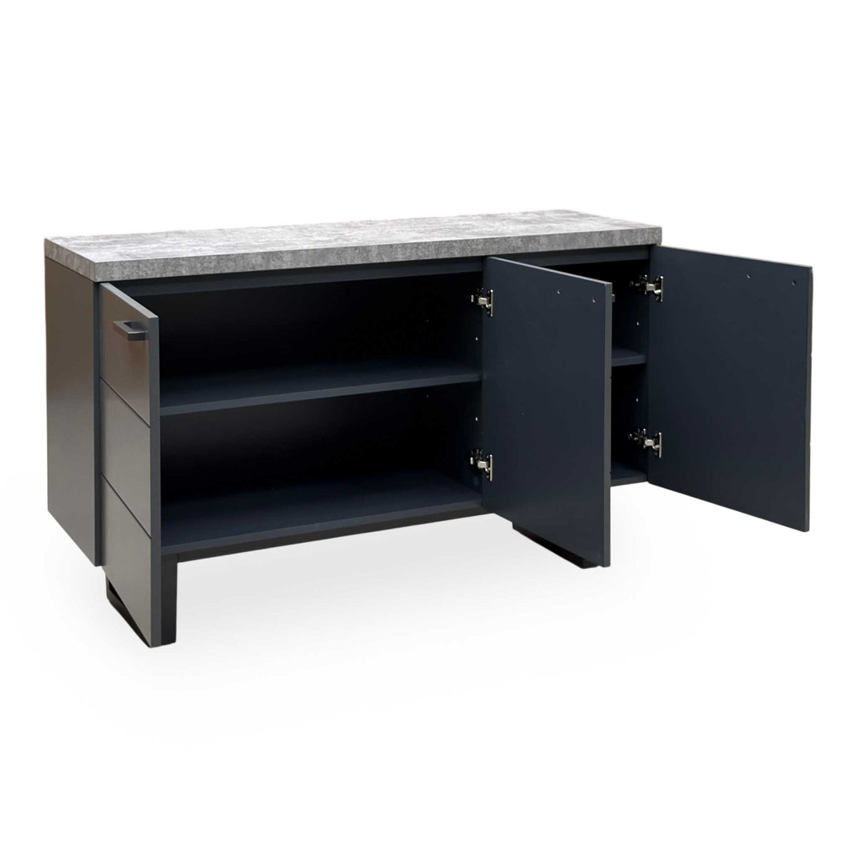 ‘Moon’ Grey concrete Effect 3 Door Sideboard