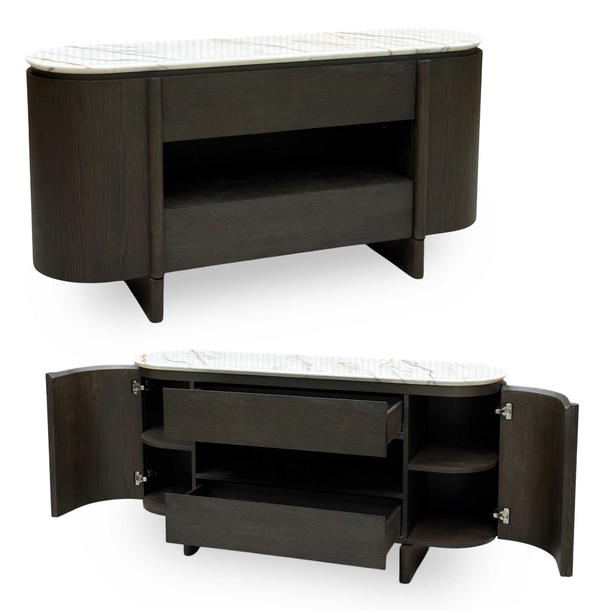 ‘Germain’ Marble Top 2 Door 3 Drawer Sideboard
