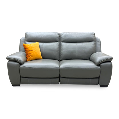 'Starlight Express' Nc-088e Charcoal Grey Leather 3 Seater Power Recliner Sofa