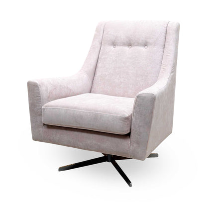 'Legend' Kingston Blush Pink Fabric Designer Swivel Chair