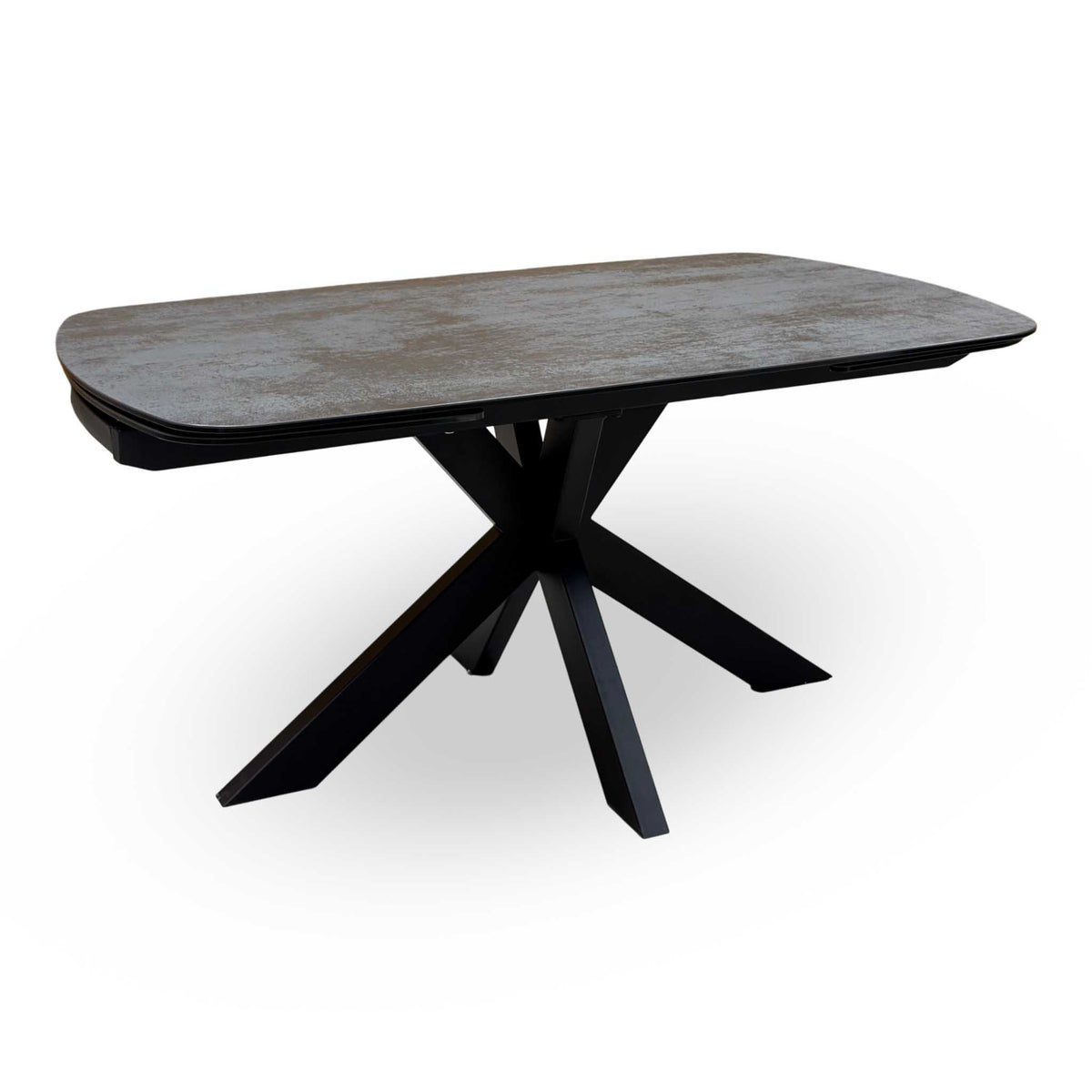 'Raul' Titanium Grey Ceramic 160cm Draw Leaf Extending Dining Table