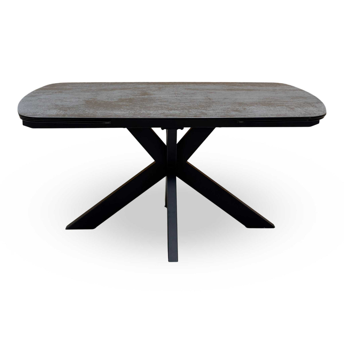 'Raul' Titanium Grey Ceramic 160cm Draw Leaf Extending Dining Table