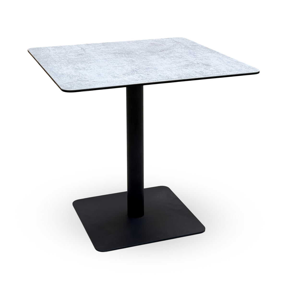 Pique Silver Ceramic Top Small Square Dining Table – view 4