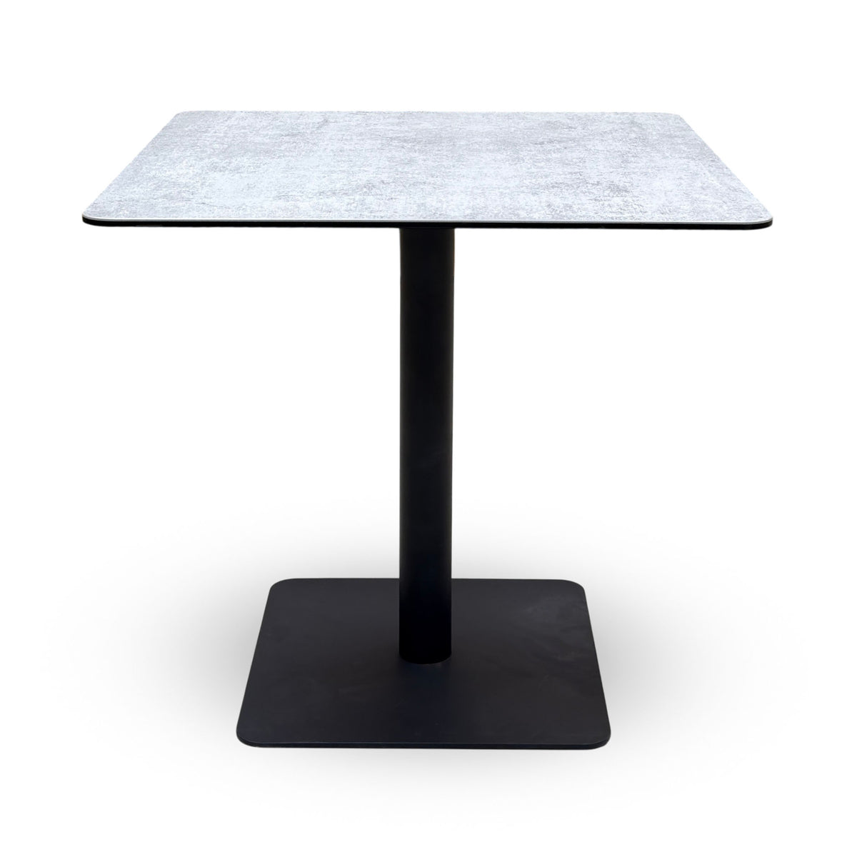 Pique Silver Ceramic Top Small Square Dining Table – view 5