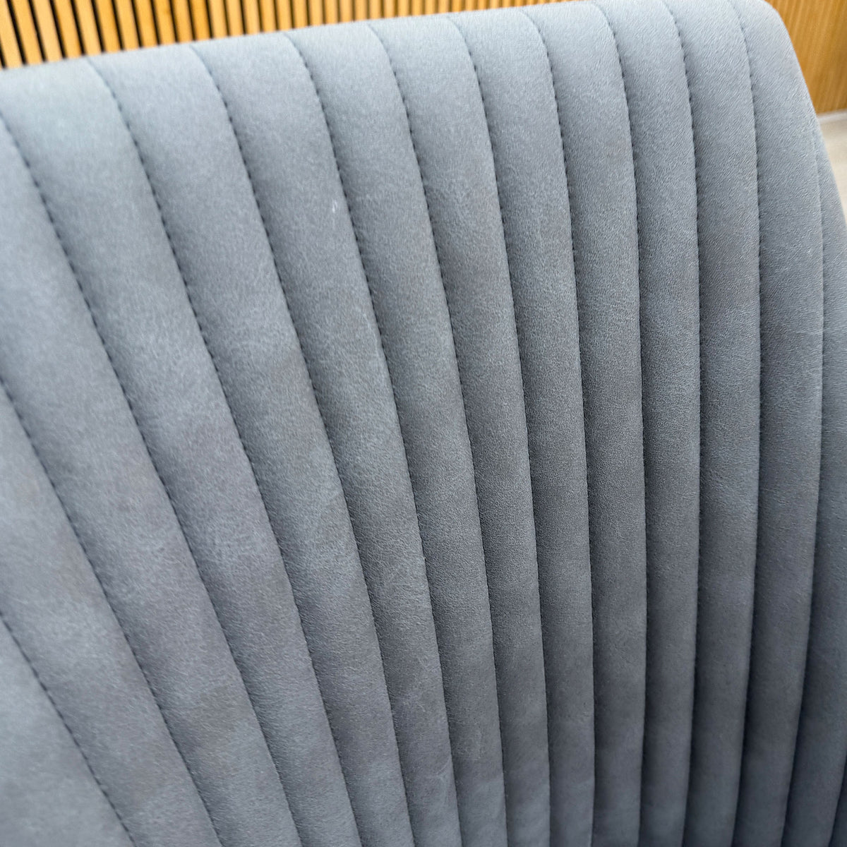 ‘Grigio’ Grey Fabric Pair of Swivel Dining Chairs