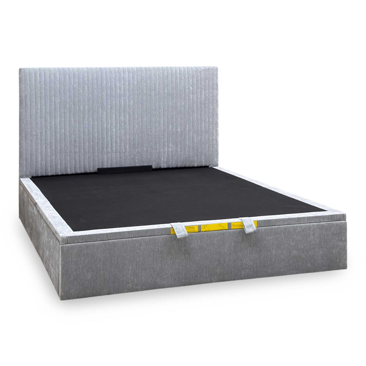 Duo+ Collection ‘Veron’ Silver Fabric End Lift Ottoman Bed Frame - Super King