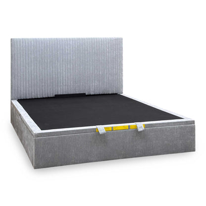 Duo+ Collection ‘Veron’ Silver Fabric End Lift Ottoman Bed Frame - Super King