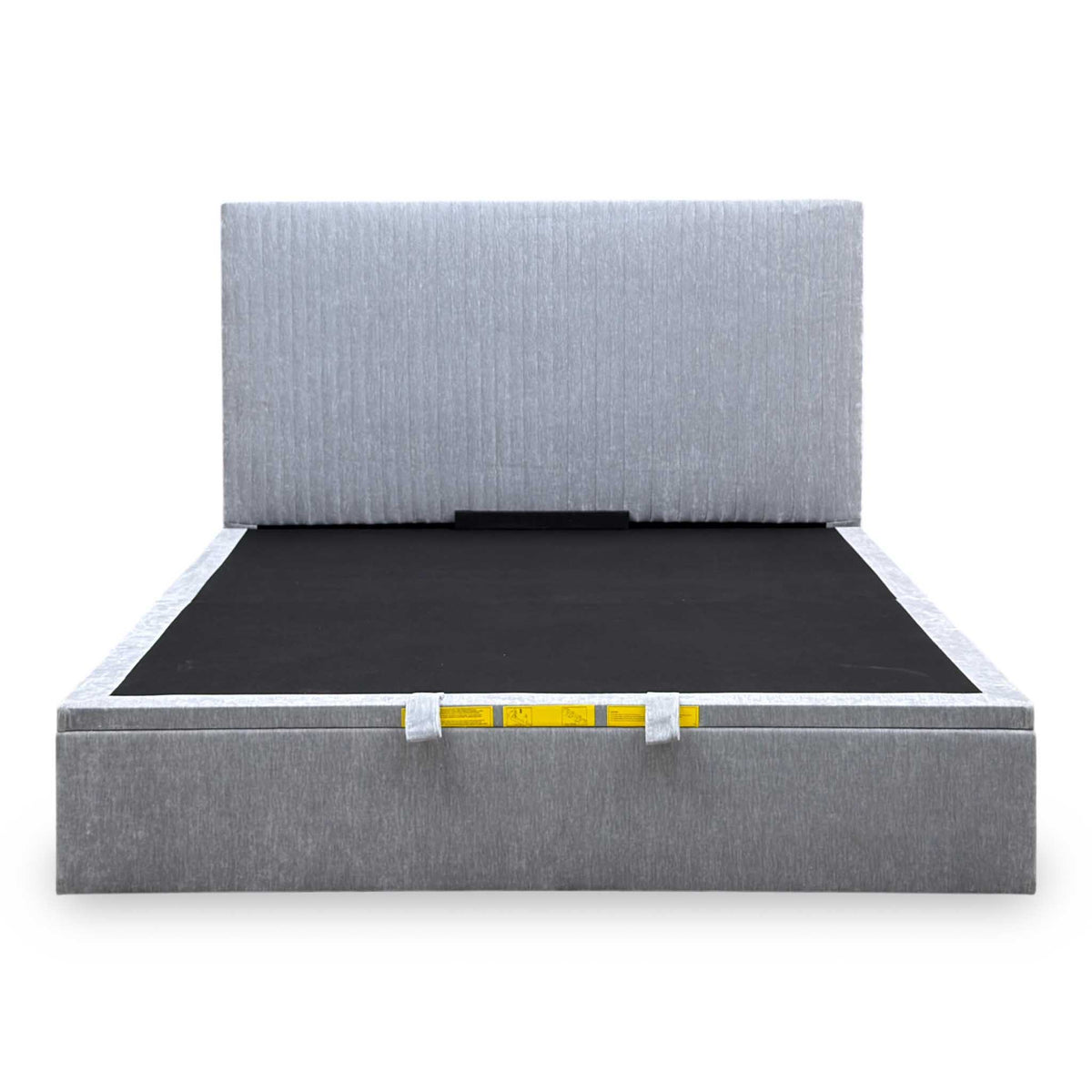 Duo+ Collection ‘Veron’ Silver Fabric End Lift Ottoman Bed Frame - Super King