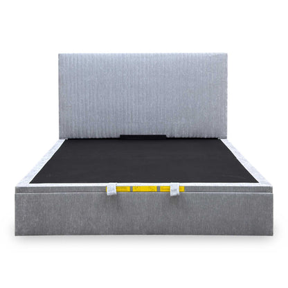 Duo+ Collection ‘Veron’ Silver Fabric End Lift Ottoman Bed Frame - Super King