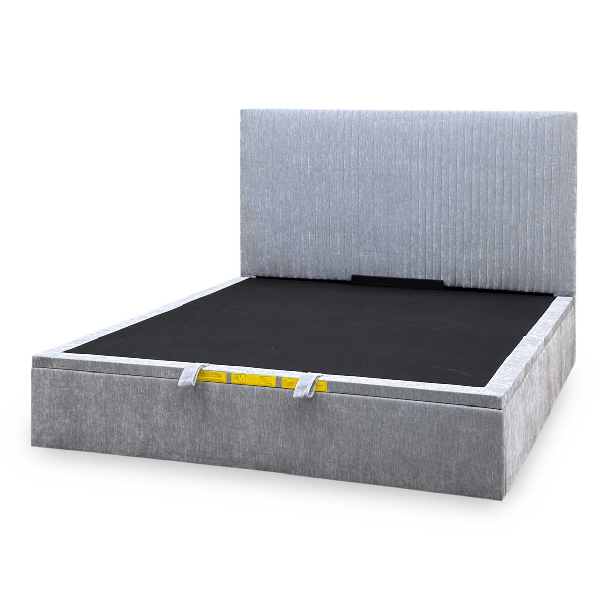 Duo+ Collection ‘Veron’ Silver Fabric End Lift Ottoman Bed Frame - Super King