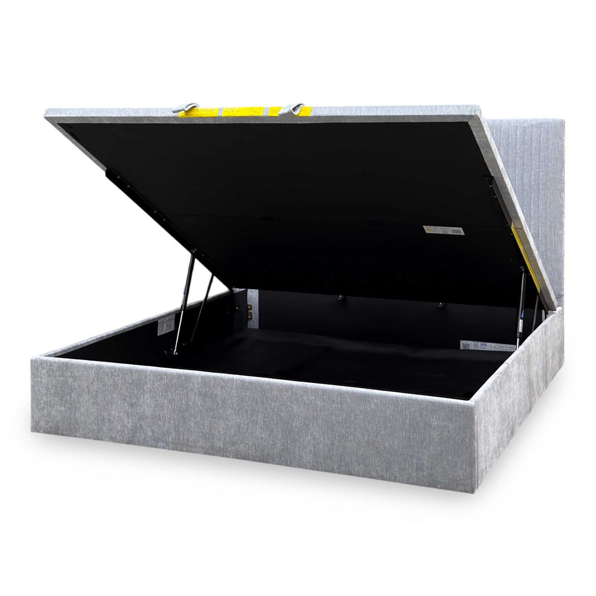 Duo+ Collection ‘Veron’ Silver Fabric End Lift Ottoman Bed Frame - Super King