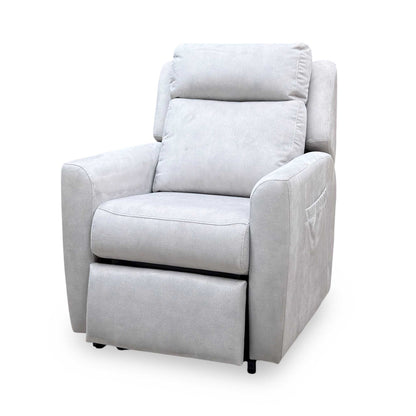 G Plan 'Wren' A123 Stingray Platinum Grey Velvet Fabric Lift and Rise Recliner Chair