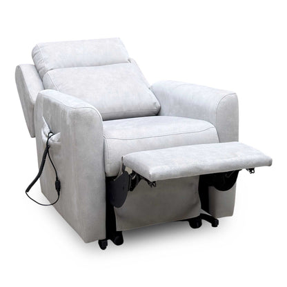 G Plan 'Wren' A123 Stingray Platinum Grey Velvet Fabric Lift and Rise Recliner Chair