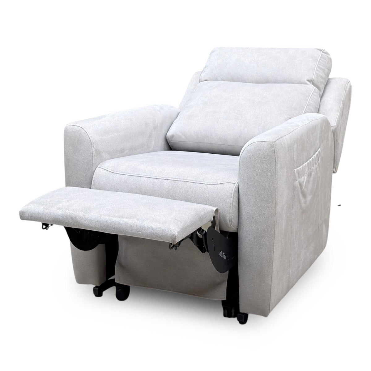 G Plan 'Wren' A123 Stingray Platinum Grey Velvet Fabric Lift and Rise Recliner Chair