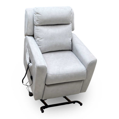 G Plan 'Wren' A123 Stingray Platinum Grey Velvet Fabric Lift and Rise Recliner Chair