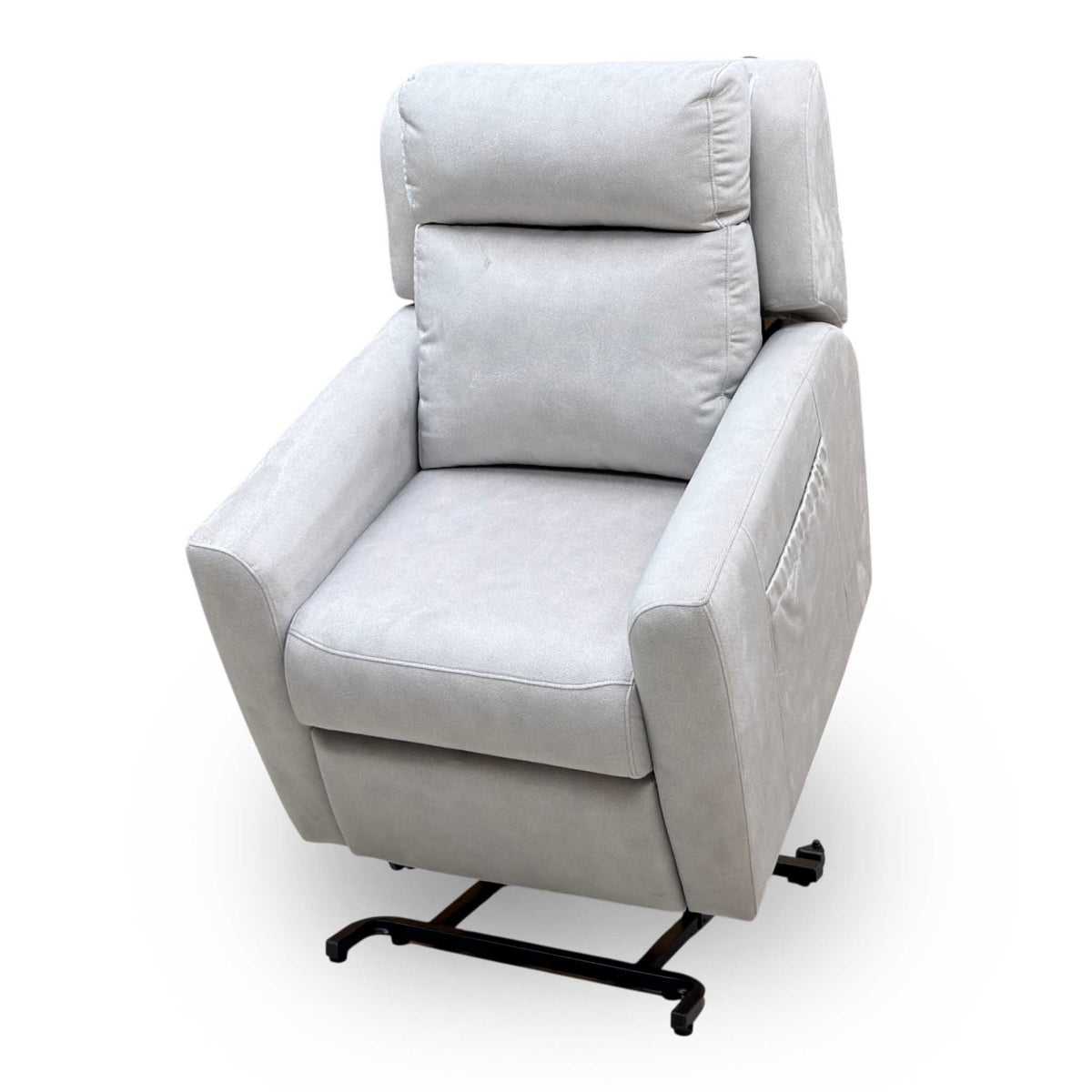G Plan 'Wren' A123 Stingray Platinum Grey Velvet Fabric Lift and Rise Recliner Chair