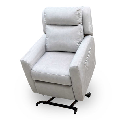 G Plan 'Wren' A123 Stingray Platinum Grey Velvet Fabric Lift and Rise Recliner Chair