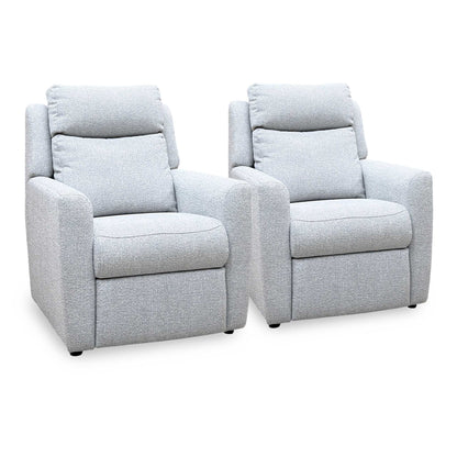 G Plan ‘Wren’ A011 Swift Cygnet Light Grey Fabric Chairs - Set of 2