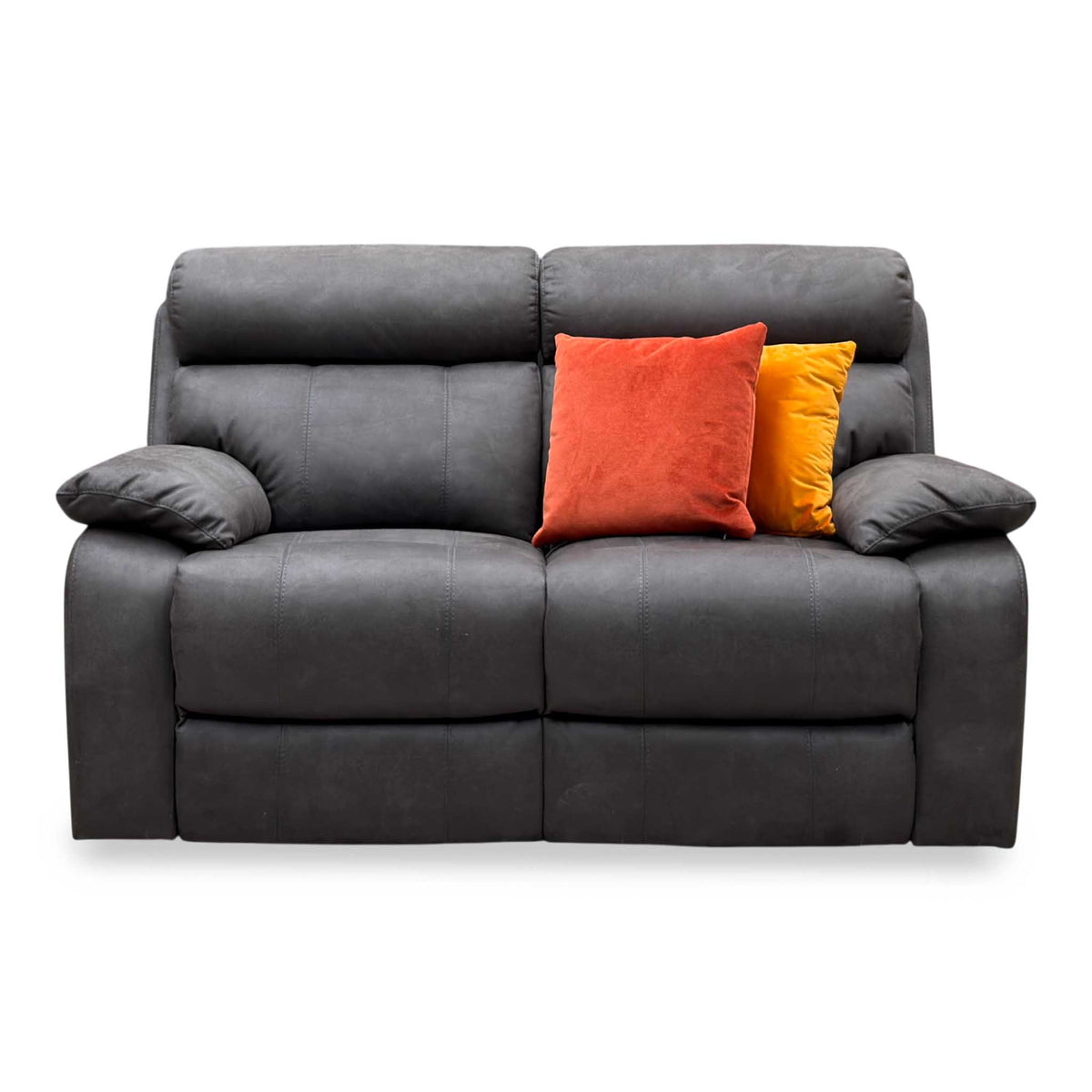'Moreno' Bfa-Bnn-R28 Grey Heavy Duty Fabric 2 Seater Power Recliner Sofa with Power Headrests