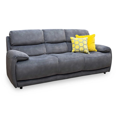 ‘Link’ Dark Grey Heavy Duty Fabric 3 Seater Sofa