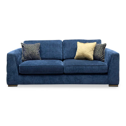 'Belissimo' Mirage Navy Blue - Cp Fabric 3 Seater Classic Back Sofa
