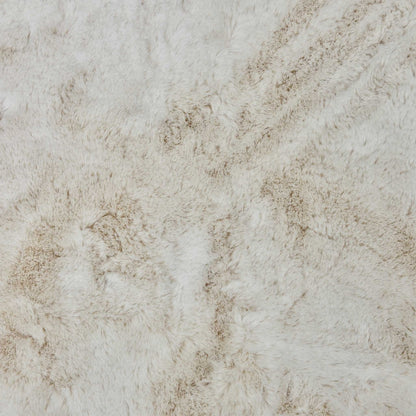 'Aura’ Bear Ivory Dw Ft Faux Fur Footstool