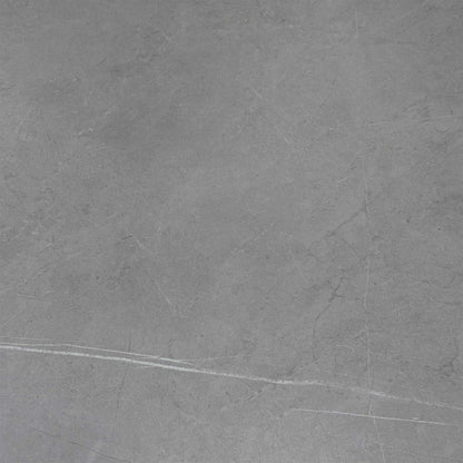 'Quattro' Ash Grey Marble Effect Ceramic Top Extending Swivel Dining Table