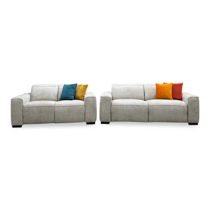 'Venosa’ Natural Fabric 3 + 2 Seater Power Recliner Sofa Set