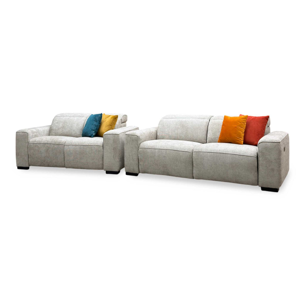 'Venosa’ Natural Fabric 3 + 2 Seater Power Recliner Sofa Set
