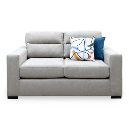 'Seville' Light Grey Fabric 2 Seater Sofa
