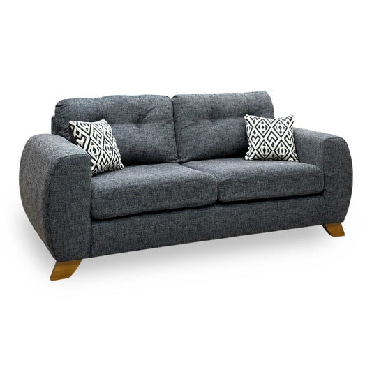 Prent Charcoal Grey Fabric 3 Seater Sofa